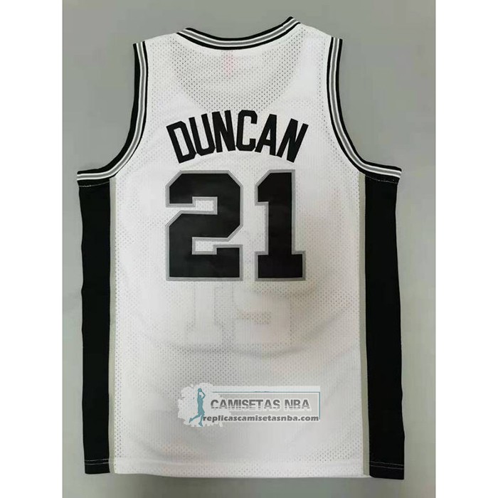 Camiseta San Antonio Spurs Tim Duncan NO 21 Mitchell & Ness 1998-99 Blanco